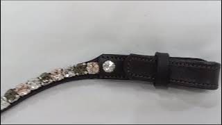 Leather Horse Close Crystal Bling Browband [upl. by Ikcim]