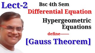 Hypergeometric equation Differential equation Bsc 4th Sem [upl. by Tomaso129]