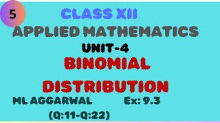 UNIT 4Part2Binomial Distribution  Applied Mathematics FLOWWITHMATHS 12 appliedmathematics [upl. by Kries]