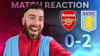 ARSENAL 02 ASTON VILLA  MATCH REACTION [upl. by Owades]