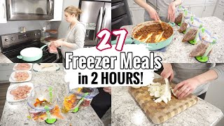 27 EASY Freezer Meals in 2 HOURS  CHEAP AND EASY FREEZER MEAL PREP 2022  Katelyns Kitchen [upl. by Alamat]