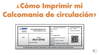 ¿Cómo imprimir mi Calcomanía de Circulación de mi Vehículo Imprimir mi Calcomanía de Circulación [upl. by Anitirhc446]