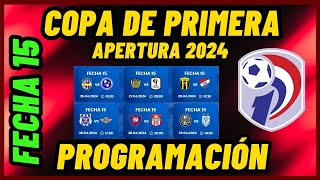 PROGRAMACIÓN DE LA FECHA 15 DE LA COPA DE PRIMERA DE PARAGUAY [upl. by Lienet83]