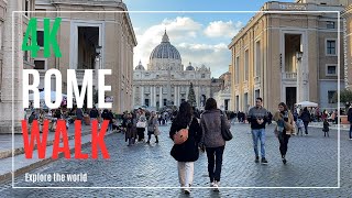 【4K】 Rome Walk  Gianicolo Hill to Vatican City the Headquarters of the Roman Catholic Church [upl. by Noit]