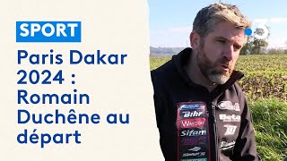 Paris Dakar 2024 le motard béarnais Romain Duchêne au départ [upl. by Jonathon]