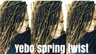 How to do passion twist crochet method  spring twist yebo hair [upl. by Ennyroc]