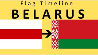 Flag of Belarus  Historical Evolution with the national anthem of Belarus quotMy Belarusyquot [upl. by Donny]