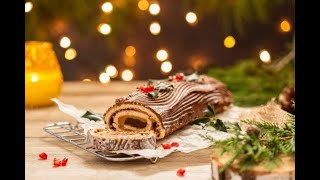 La recette ultra simple de Cyril Lignac pour une bûche de Noël à couper le souffle [upl. by Ennaed204]