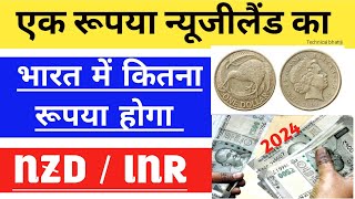 One Dollar NZD  INR • CURRENCY Exchange Rate toadyएक रूपया न्यूजीलैंड का भारत में कितना रूपया 2024 [upl. by Virgin]