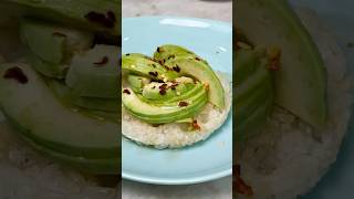 Crispy rice avocado toast food avocado japanese rice [upl. by Nalat]