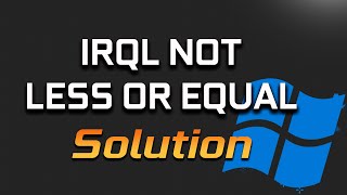 Windows 10 Driver IRQL NOT LESS OR EQUAL [upl. by Eveivaneg400]