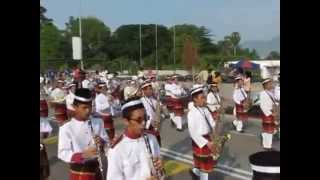 MCKK Orchestra at Merdeka Day Parade 2014 in Ipoh [upl. by Aihsatal880]