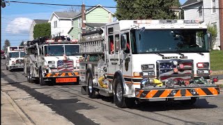 Northampton Fire Department 5th Annual Block Party Lights amp Sirens Fire Truck Parade [upl. by Rramed]