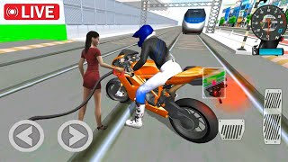 🔴LIVE ✅3D Driving Class Simulator Bullet Train Vs Motorbike Bike Driving Game  Android Gameplay [upl. by Sivek864]