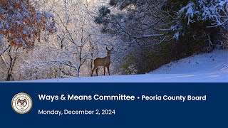 Peoria County Ways amp Means Committee Meeting [upl. by Armmat]