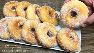 EGGLESS FLUFFY DONUT  NO Milk NO Butter  LESS Kneading [upl. by Onailime]