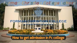 How to apply in FCCU How to get admission in fccu fc college lahoreseek learn succeed [upl. by Weslee]