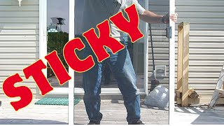 How to Fix Sticky Screen Sliding Door Rollers Easy Way [upl. by Akkinahs]