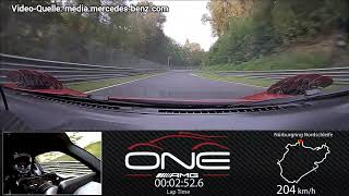 MercedesAMG ONE Rundenrekord auf der NürburgringNordschleife Teil 2  ONBOARD komplette Runde [upl. by Yrrah935]