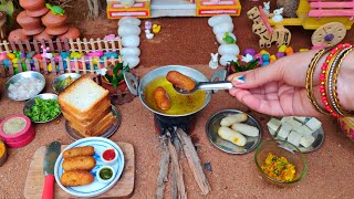 Miniature Bread Roll RecipePotato and Paneer Stuffed  Easy Indian Snacks  Rinis Miniature [upl. by Nnylaehs638]