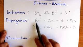 Free Radical Substitution Ethane and bromine [upl. by Akelam5]