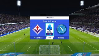 Fiorentina vs Napoli  Stadio Artemio Franchi  202324 Serie A  PES 2021 [upl. by Vories351]