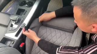 Custom Car Seat Covers Installation Video for Cars with Adjustable Thigh Supports  Vinidname ® [upl. by Isolde186]