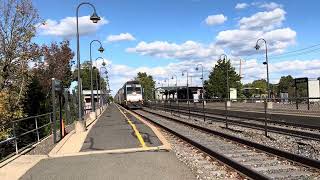 NJT 4504 ALP45 leads NJT 5179 at Dunellen with a friendly crew [upl. by Aihsik]