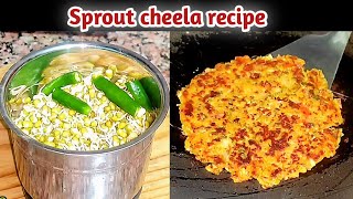 Moong sprout chilla recipe for weight loss  Green gram sprout recipe  Mung bean recipe  sprouts [upl. by Kisor316]