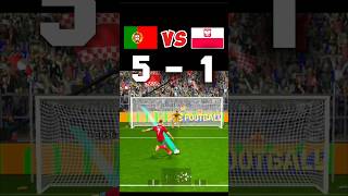 Portugal VS Poland Penalty Challenge 🤯🥵efootball football fifa cr7 portugal poland viralshort [upl. by Eciryt339]