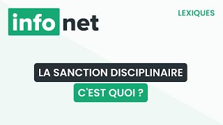 La sanction disciplinaire cest quoi  définition aide lexique tuto explication [upl. by Patricia]