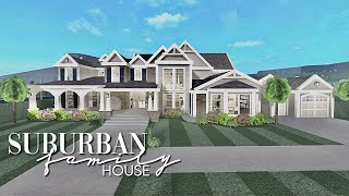 Bloxburg Suburban Family Mansion  No Large Plot  Realistic House Build [upl. by Dusa]