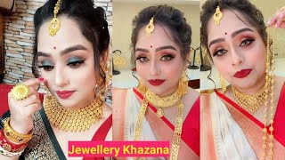 Jewellery Khazana Gold plated copper jewellery collection । Exclusive Necklace collection [upl. by Amat]