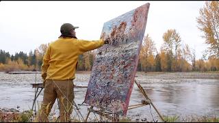 Plein Air Painting Montana Cottonwoods and River Turner Vinson [upl. by Hwu236]