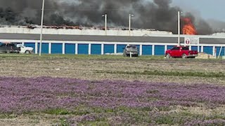 Fire at industrial site in Carlinville [upl. by Eisor]