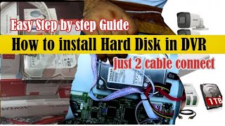 how to install hard drive in dvr hikvision cctv hard disk [upl. by Ungley]