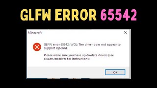 How to Fix Minecraft GLFW Error 65542 on Windows 11 [upl. by Ahsirhcal]