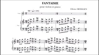 Messiaen Olivier 1933 Fantaisie en sol mineur pour violon et piano — J Clark M Schellhorn [upl. by Lanoil977]