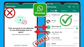 Corriger ce compte nest pas autorisé à utiliser WhatsApp en raison du spam dernier processus [upl. by Kelby]