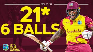 21 Off 6 Balls 🤩  Fabian Allens Heroic Innings In Full  West Indies v Sri Lanka T20I 2021 [upl. by Plunkett]