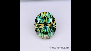 558ct Lab bluegreen Dichroic Moissanite [upl. by Aneerhs]