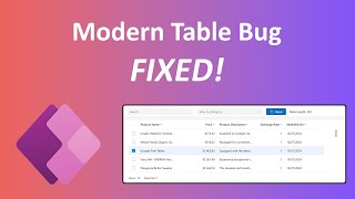 Power Apps Fixing the Refresh Bug with Modern Tables [upl. by Olia]