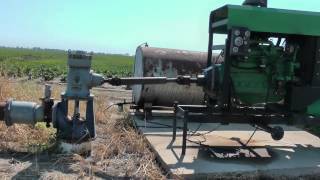 6 cylinder diesel engine driving 3300 gpm center pivot irrigation pump Rode Videomicm2ts [upl. by Baxie]