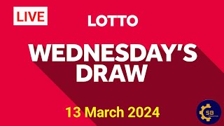 The National Lottery Lotto draw Result from Wednesday 13 March 2024  Lotto Wednesday Draw Live [upl. by Maria]