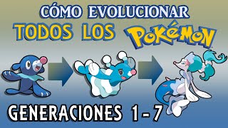 Todos los Pokémon y sus Evoluciones Gen 17 [upl. by Ardene424]