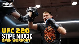 UFC 220 Stipe Miocic Open Workout  MMA Fighting [upl. by Ehtnax]