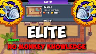 BTD6 Dreadbloon Half Cash Elite Tutorial  Almost No Monkey Knowledge  on Resort [upl. by Adilem158]