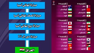 ماذا لو تاهل العراق كمتصدر للمجموعة في كاس اسيا 2024  مباريات العراق في الادوار الاقصائية [upl. by Dlopoel]