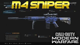 Modern Warfare  THE BEST SNIPER CLASS SETUP M4A1 SNIPER [upl. by Nicolina]