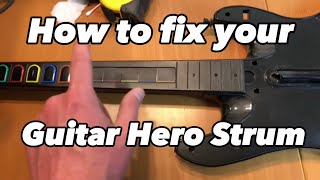 How to repair a broken guitar hero rock band guitar strum [upl. by Noimad634]